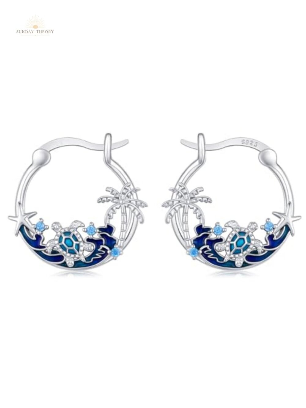 925 Sterling Silver Animal Huggie Hoop Earrings for Sensitive Ears